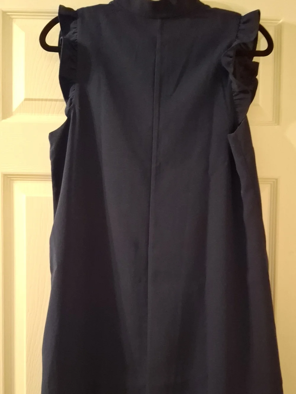 Lilly Pulitzer Adalee Ruffle Beaded Shift In True Navy - Picture 10 of 10